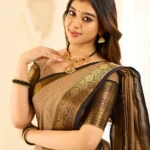 Beige and Black Big Border Chettinad Cotton Saree
