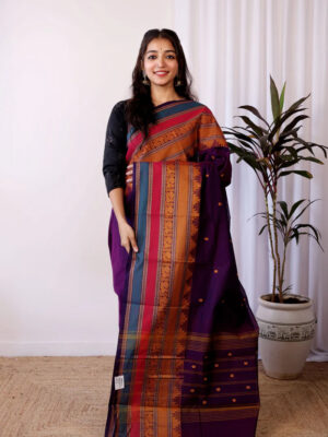 Violet - Chettinad Cotton Saree